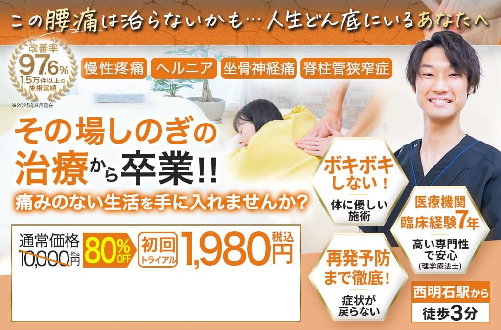 腰痛専門整体誠天のPC用ヘッダー