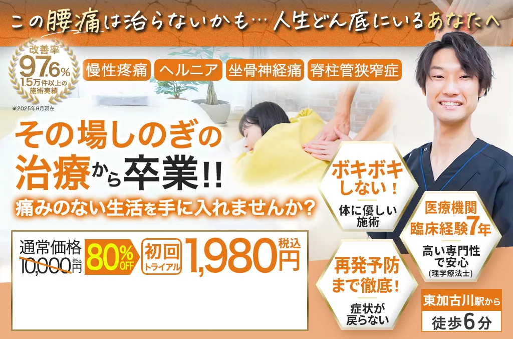 腰痛専門整体誠天のPC用ヘッダー