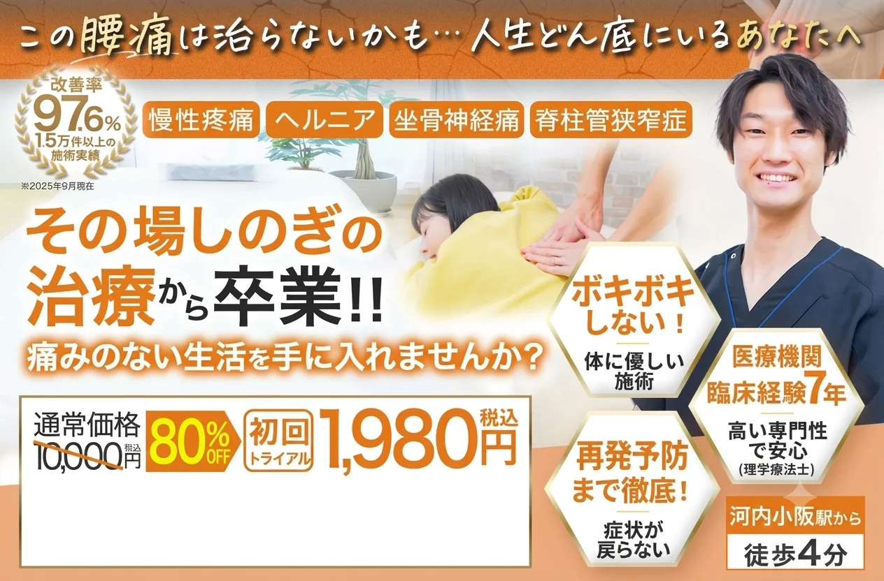 腰痛専門整体誠天のPC用ヘッダー